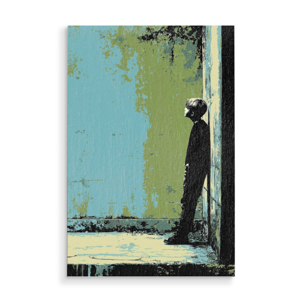Holzbild "The Observer" artboxONE - Abstrakt,Menschen,Streetart