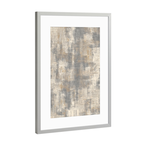 Poster mit Rahmen Silber "Abstrakte Papiergedanken" artboxONE - Typografie,Natur,Abstrakt