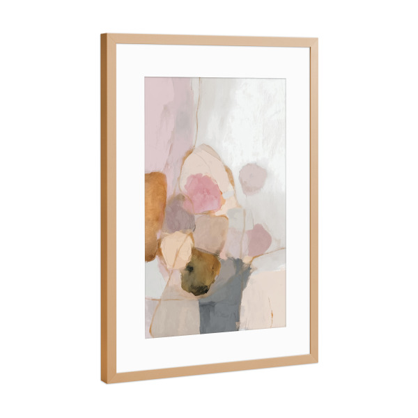 Poster mit Rahmen Kupfer "Romantische Struktur Chic" artboxONE - Natur,Abstrakt,Geometrie