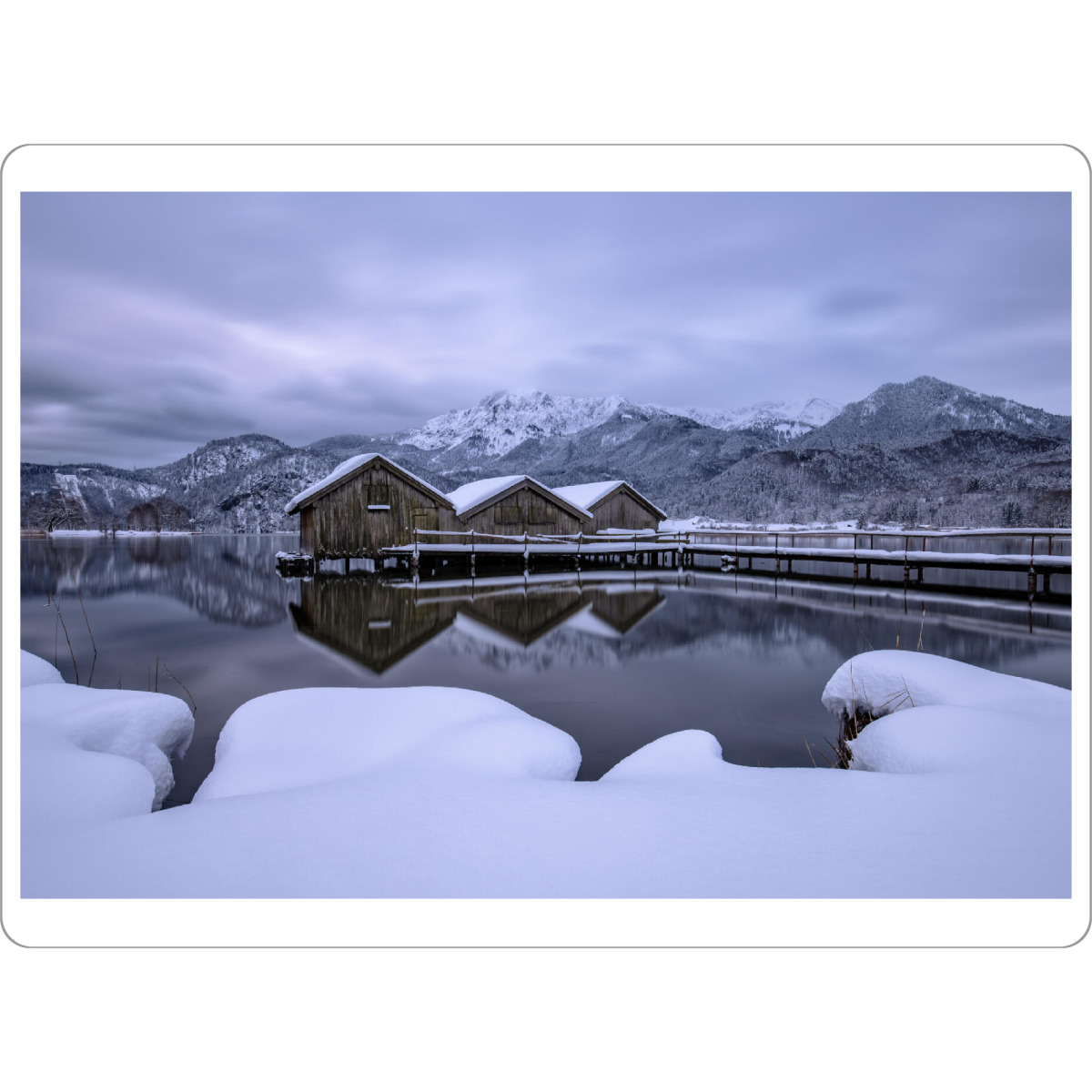 Tischset "Bootshäuser am Kochelsee" artboxONE - Natur,Reise,Architektur,Reise / Länder