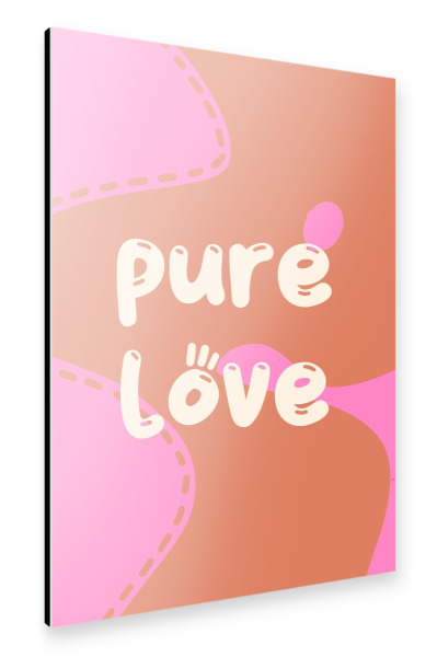 Alu-Dibond "Reiner Liebes-Rosa-Hintergrund" 30x20 cm artboxONE