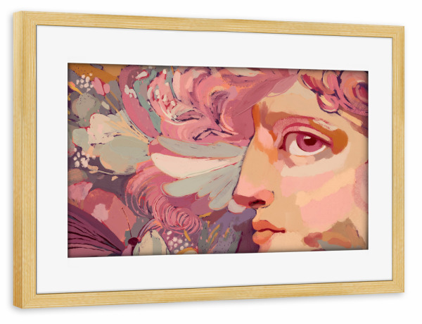 Poster mit Rahmen kiefer "Floral Reverie (Eight)" artboxONE - Abstrakt,Menschen,Für Mama