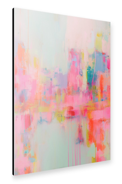 Alu-Dibond "Flüssiges Neon Echo" 30x20 cm artboxONE