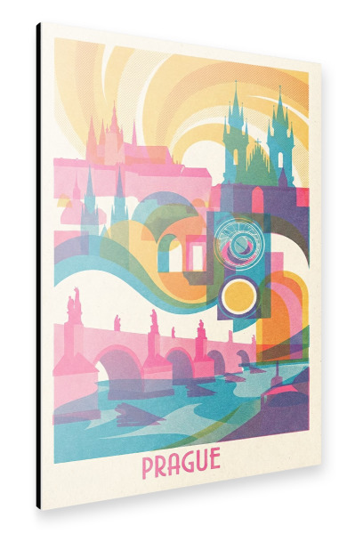 Alu-Dibond "Prag Vintage Art Deco" 75x50 cm artboxONE