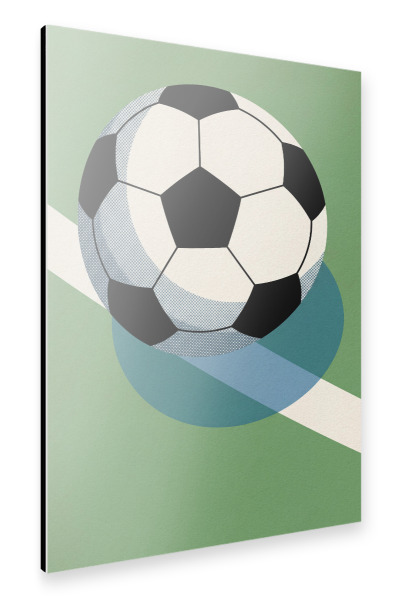 Alu-Dibond "Schwarz-weißer Fußball" 30x20 cm artboxONE