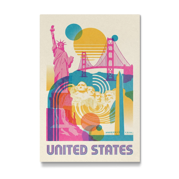 Galerie-Print "United States Vintage Art Deco" 30x20 cm artboxONE