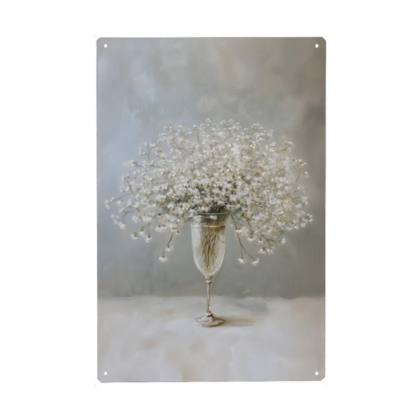 Holzbild "Zeitloser Schleierkraut" artboxONE - Natur,Floral,Abstrakt