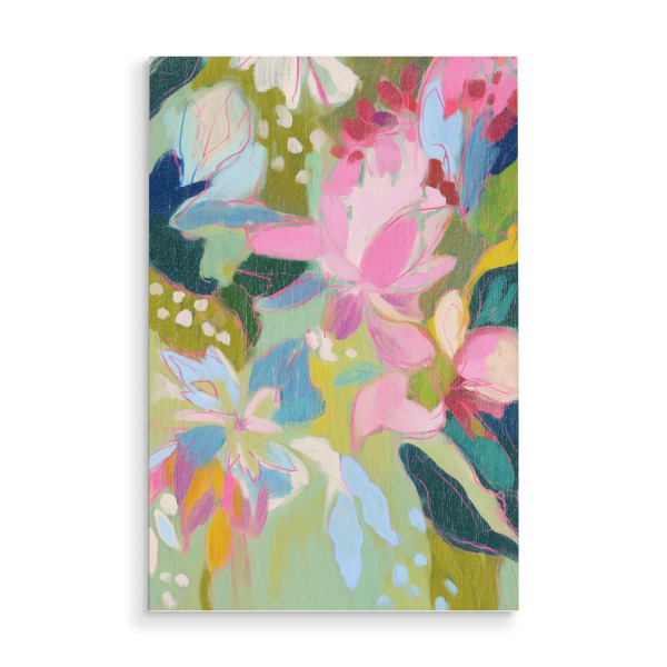 Holzbild "Blumige Lebensfreude" artboxONE - Natur,Floral,Abstrakt