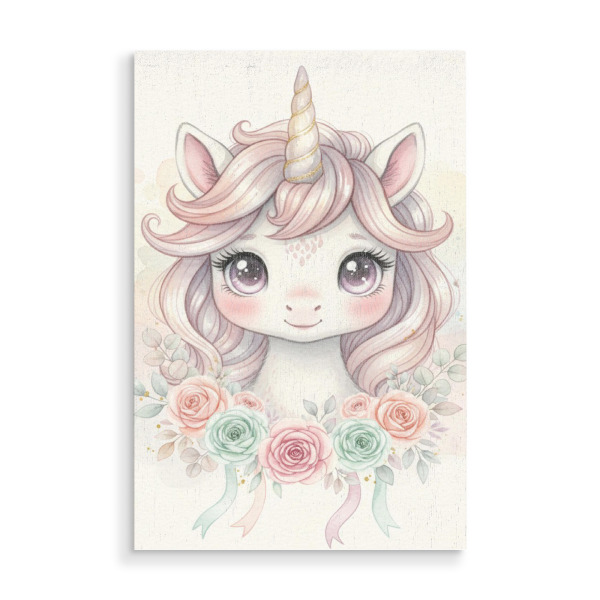 Holzbild "Süßes Einhorn" artboxONE - Für Kinder,Tiere,Fiktion