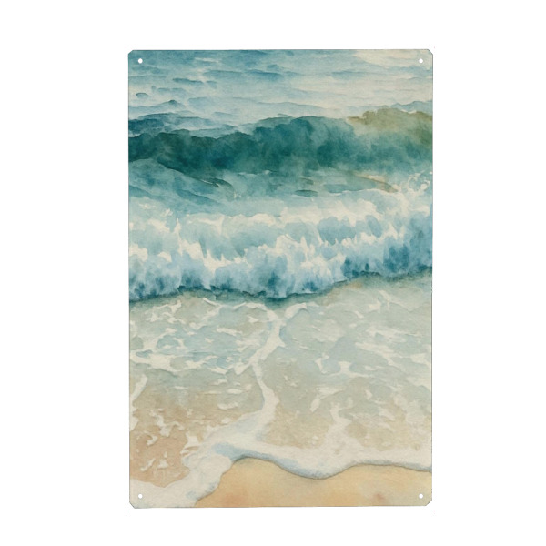 Metall Poster "Ocean Beach Welle" artboxONE - Natur,Reise / Strand und Meer,Reise / Länder,Städte / Rio de Janeiro