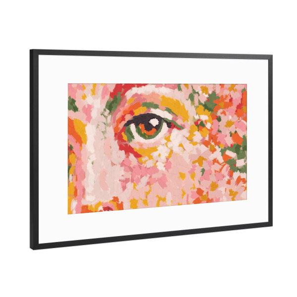 Poster mit Rahmen Schwarz (Metallic) "Wild Attention" artboxONE - Abstrakt,Menschen