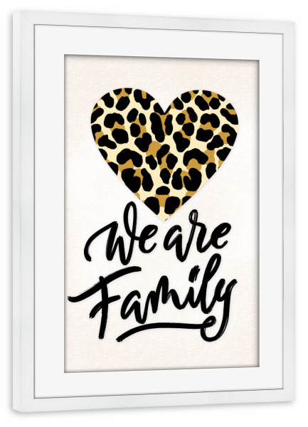 Poster mit Rahmen weiß "We Are - Family" artboxONE - Typografie,Für Kinder,Liebe,Für Mama,Für Papa