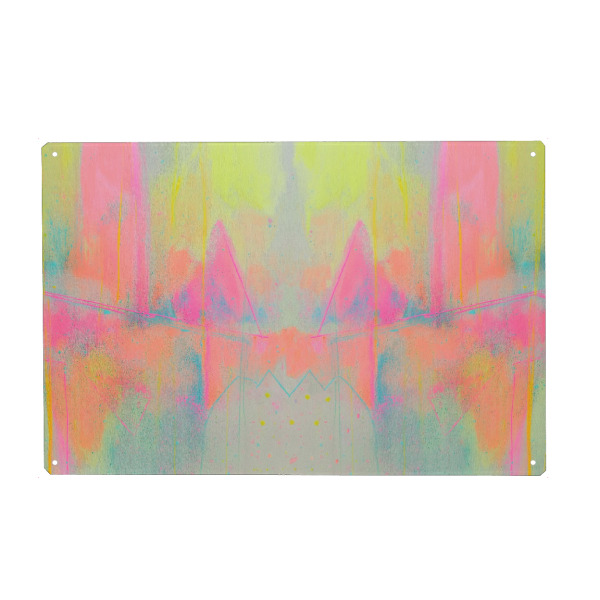 Holzbild "Neon Solar-Impuls" artboxONE - Natur,Abstrakt,Streetart