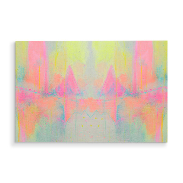 Holzbild "Neon Solar-Impuls" artboxONE - Natur,Abstrakt,Streetart