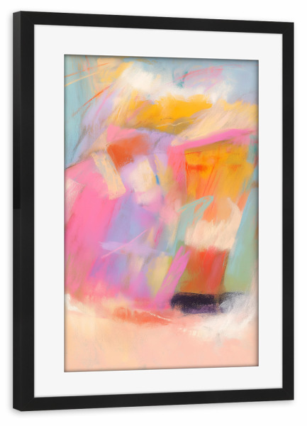 Poster mit Rahmen schwarz "Schwebende Farbflächen" artboxONE - Natur,Abstrakt,Geometrie