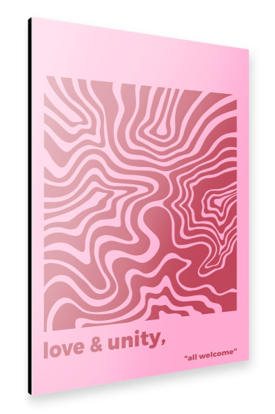 Alu-Dibond "Liebe und Einheit" 75x50 cm artboxONE