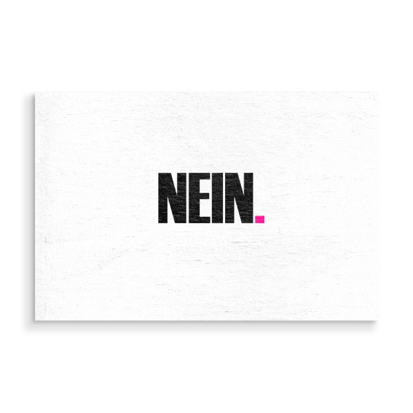 Holzbild "Nein Typografie" artboxONE - Typografie,Menschen,Lehrersprüche,Lustig