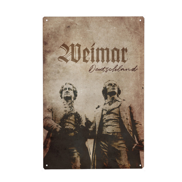 Holzbild "Weimar retro travel" artboxONE - Städte,Reise,Reise / Länder