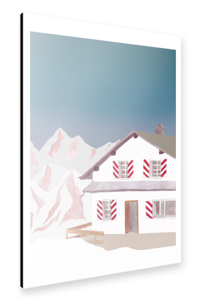 Alu-Dibond "Mountain Love Collection // Hut" 30x20 cm artboxONE
