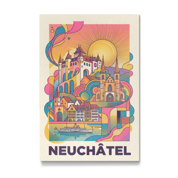 Galerie-Print "Neuchâtel Vintage Art Deco" 30x20 cm artboxONE