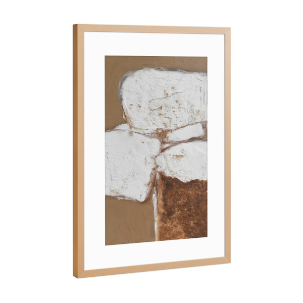 Poster mit Rahmen Kupfer "Spuren im Sandstein" artboxONE - Natur,Abstrakt,Geometrie