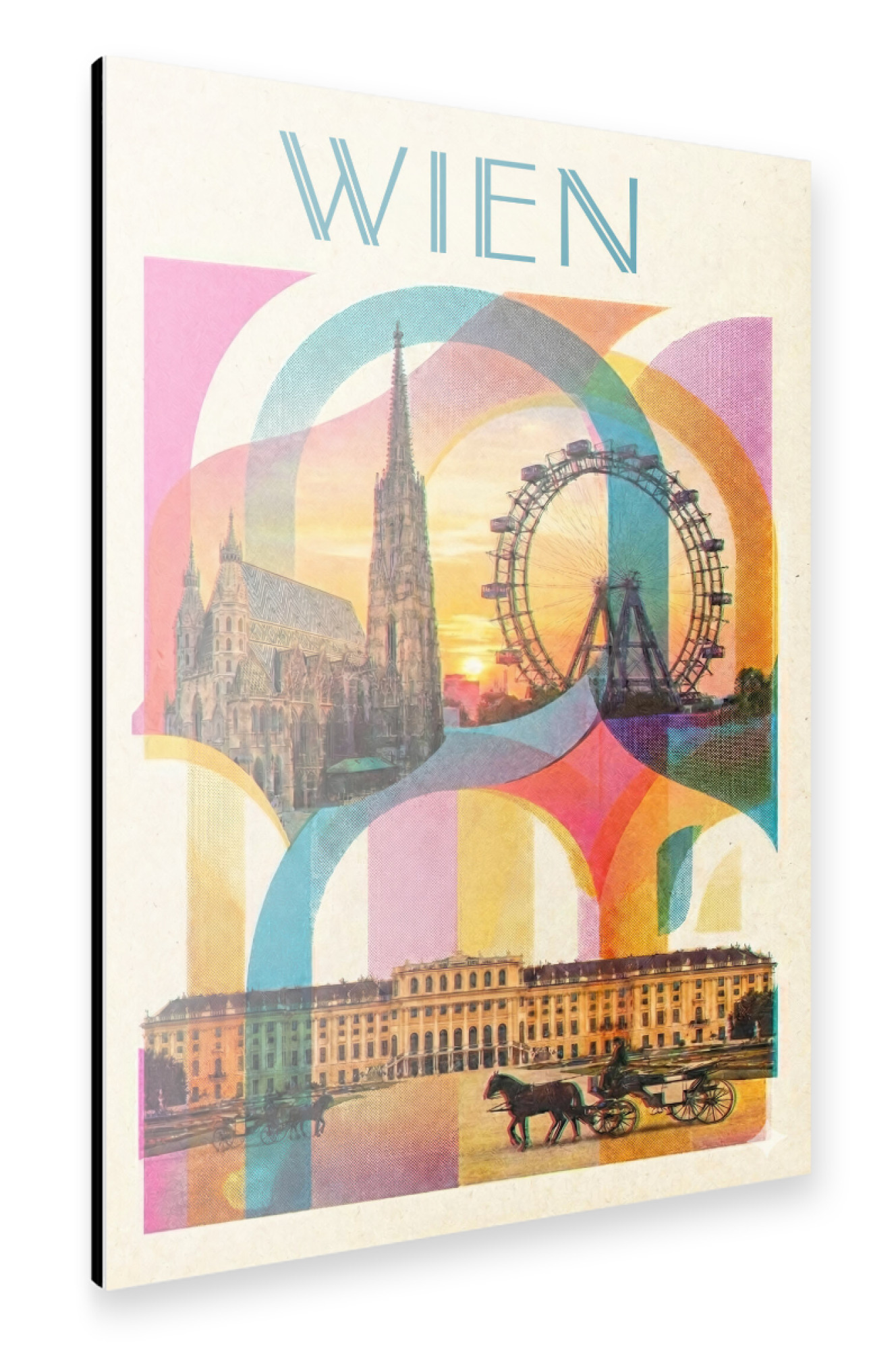 Alu-Dibond "Wien Vintage Art Deco" 75x50 cm artboxONE