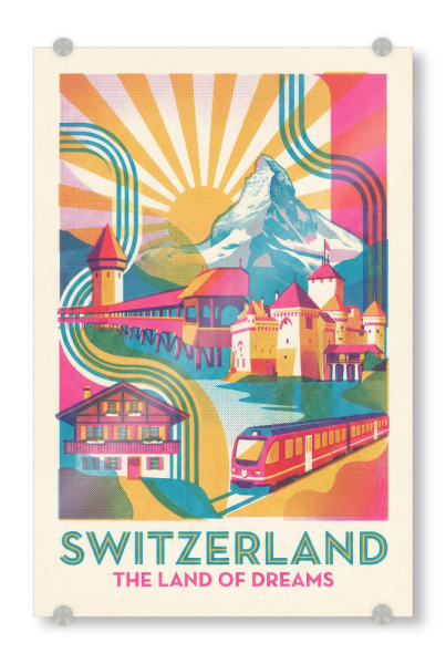 Acrylglasbild "Schweizer Art Deco" artboxONE - Architektur,Reise / Länder