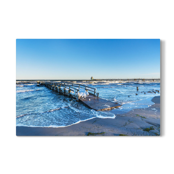 Galerie-Print "Steg und Seebrücke in Zingst" 75x50 cm artboxONE