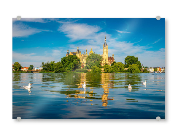 Acrylglasbild "Schwerin im Sommer" artboxONE - Städte,Architektur