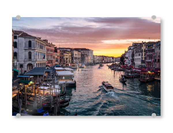 Acrylglasbild "Venedig nach Sonnenuntergang" artboxONE - Städte,Reise,Architektur,Städte / Venedig