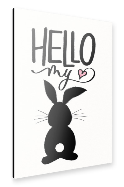 Alu-Dibond "Hello My Honey Bunny" 30x20 cm artboxONE