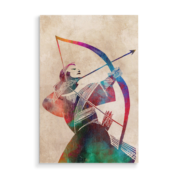 Holzbild "Bogenschießen Sportkunst D" artboxONE - Sport,Sport / Motivation - Bogenschießen,Sport,Bogenschießen,Spiel