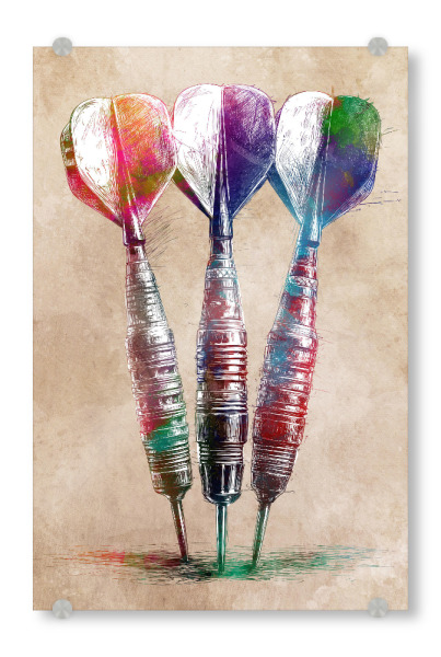 Acrylglasbild "Dartsportkunst J" artboxONE - Sport,Sport / Motivation - Darts,Spiel,Sport,Dartspieler