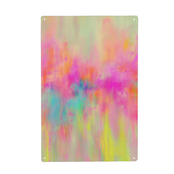 Metall Poster "Leuchtendes Chaos" artboxONE - Abstrakt,Streetart