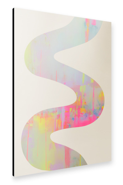 Alu-Dibond "Leuchtende Linienpoesie" 30x20 cm artboxONE