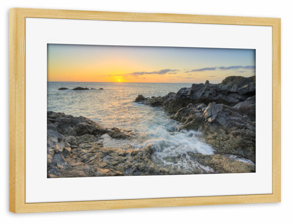 Poster mit Rahmen kiefer "An der Westküste von Lanzarote" artboxONE - Natur,Reise,Reise / Strand und Meer