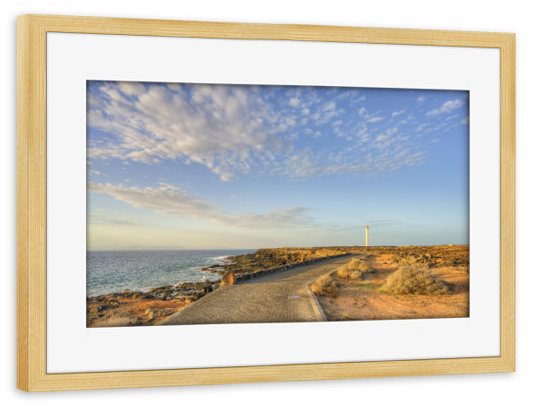 Poster mit Rahmen kiefer "Punta Pechiguera auf Lanzarote" artboxONE - Natur,Reise,Reise / Strand und Meer