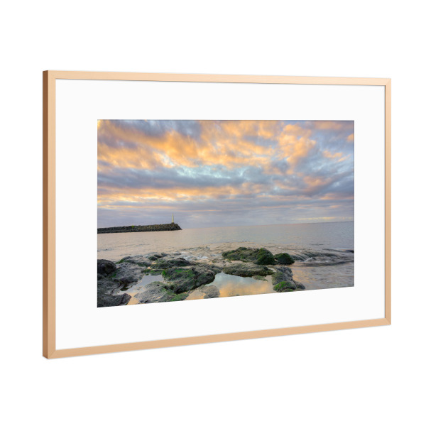 Poster mit Rahmen Kupfer "In Puerto Calero auf Lanzarote" artboxONE - Natur,Reise,Reise / Strand und Meer