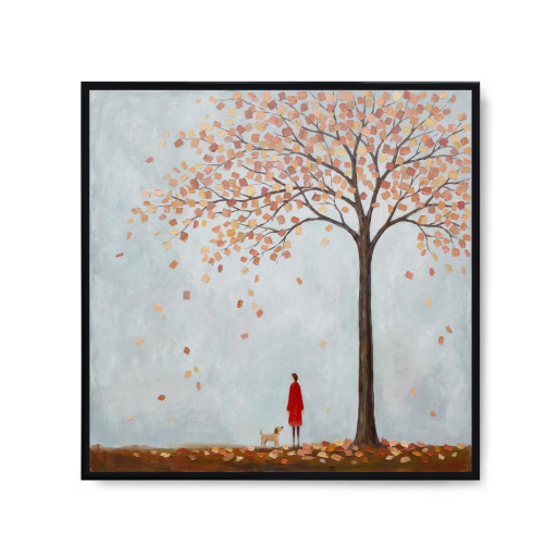 Hundespaziergang im Herbst