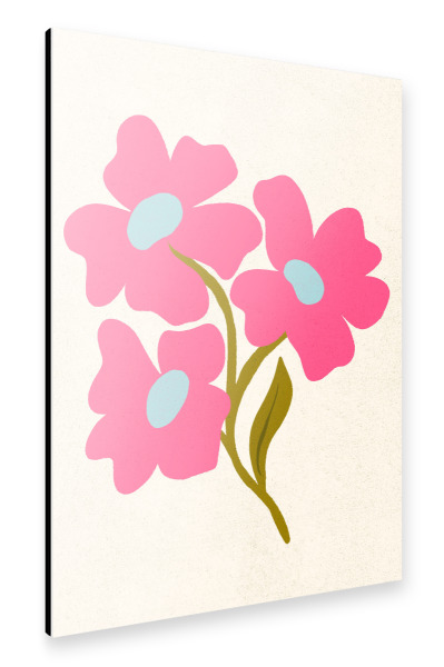 Alu-Dibond "Rosa moderner Blumenstrauß" 30x20 cm artboxONE