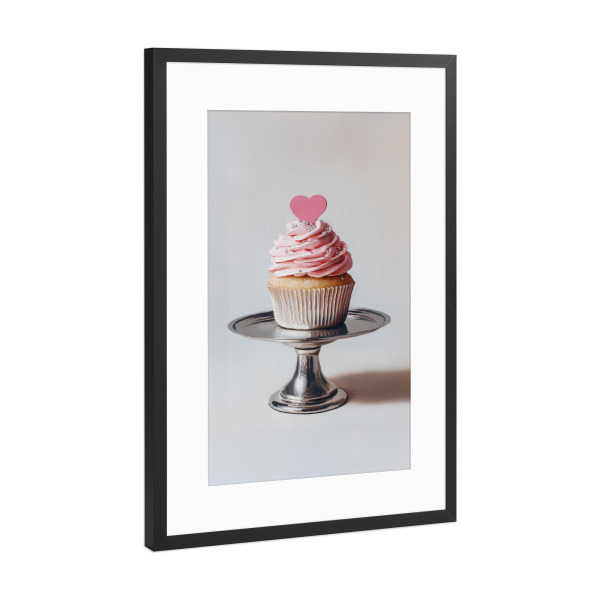 Poster mit Rahmen Schwarz (Metallic) "Süßer Moment der Liebe" artboxONE - Essen & Trinken,Liebe