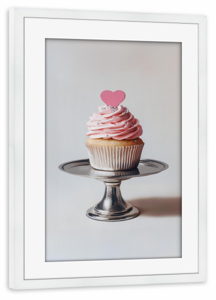 Poster mit Rahmen weiß "Süßer Moment der Liebe" artboxONE - Essen & Trinken,Liebe