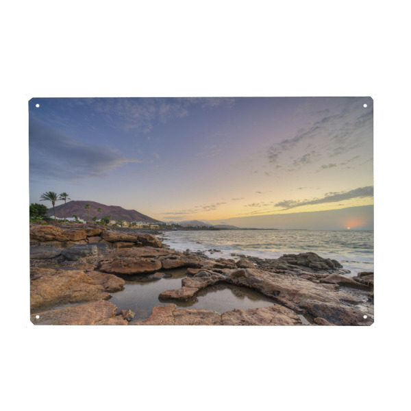 Holzbild "Küste in Playa Blanca Lanzarote" artboxONE - Natur,Reise,Reise / Strand und Meer