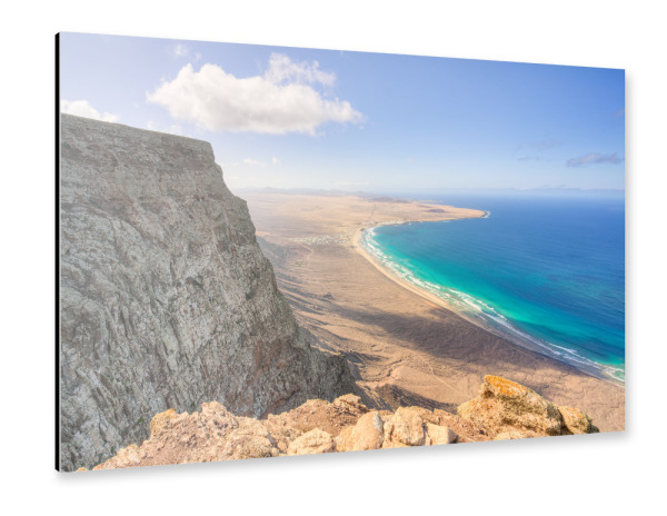 Alu-Dibond "Famara-Klippe auf Lanzarote" 30x20 cm artboxONE