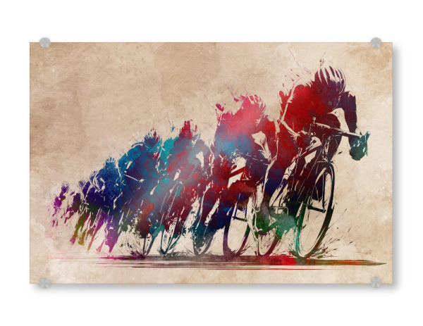 Acrylglasbild "Radsportkunst AG" artboxONE - Sport,Sport / Motivation - Sport,Rennen,Radfahren,Radfahrer,Fahrrad