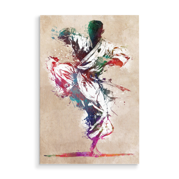 Holzbild "Judo-Sportkunst C" artboxONE - Sport,Sport / Motivation - Judo,Judoka,Karate,Kämpfer,Sport