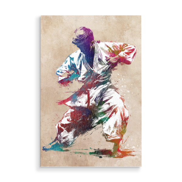 Holzbild "Judo-Sportkunst D" artboxONE - Sport,Sport / Motivation - Judo,Judoka,Karate,Kämpfer,Sport
