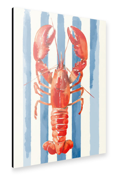 Alu-Dibond "Hummer – Maritimes Aquarell" 75x50 cm artboxONE