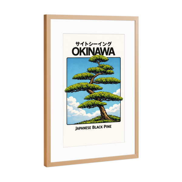 Poster mit Rahmen Kupfer "Okinawa Schwarzkiefer | Japan" artboxONE - Reise / Asien,Städte / Tokio