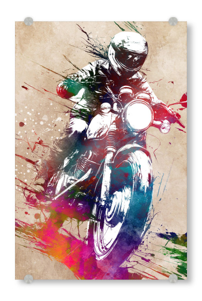 Acrylglasbild "Motorradrennsport Kunst H" artboxONE - Sport / Motorsport,Sport - Motorsport,Motor,Motorrad,Rennsport,Sport